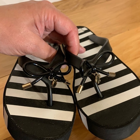 Kate spade Rhett black and white striped platform - Picture 2 of 6